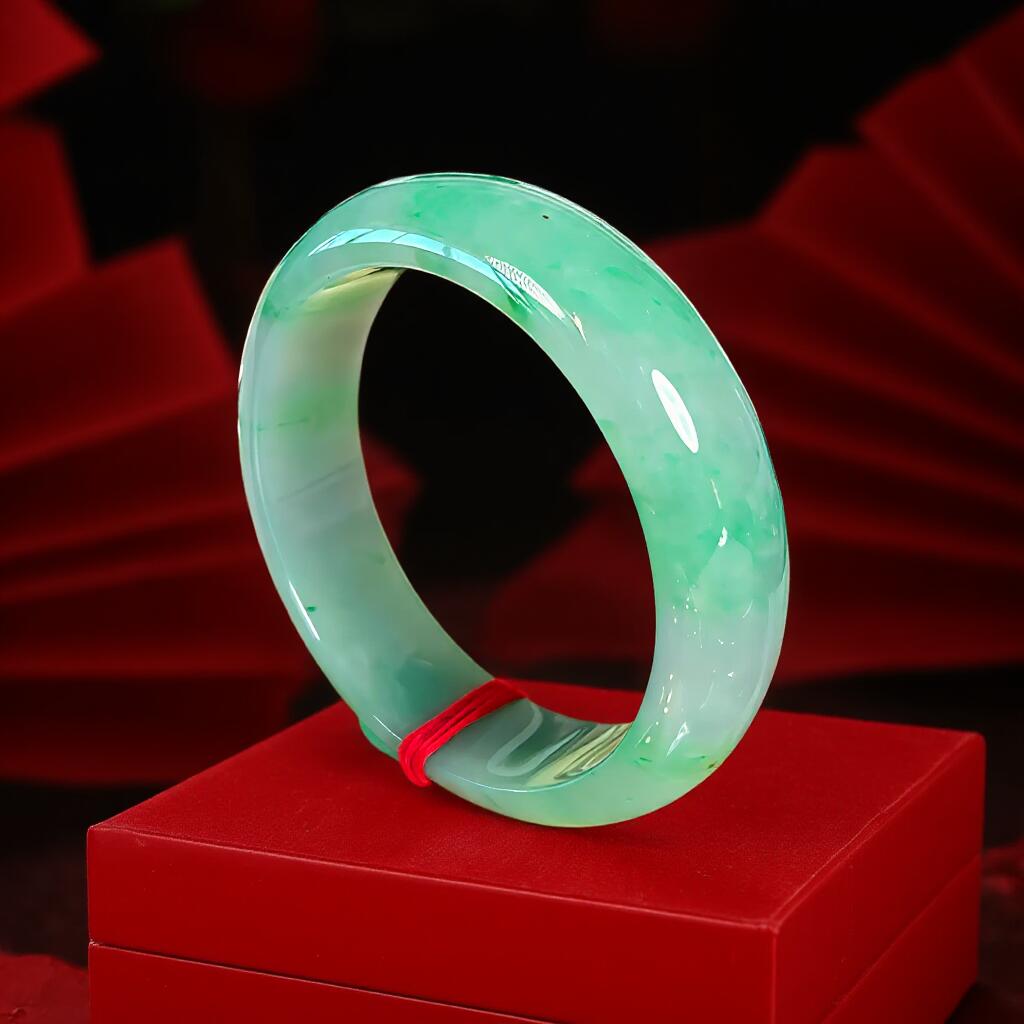 碧月说宝 君子怀瑾·当代和田玉清风专场（七） 糯冰种阳绿手镯