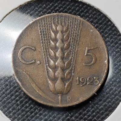 KK钱币收藏小铺  第417期 2月预留时间 周末发货 1923意大利5分 