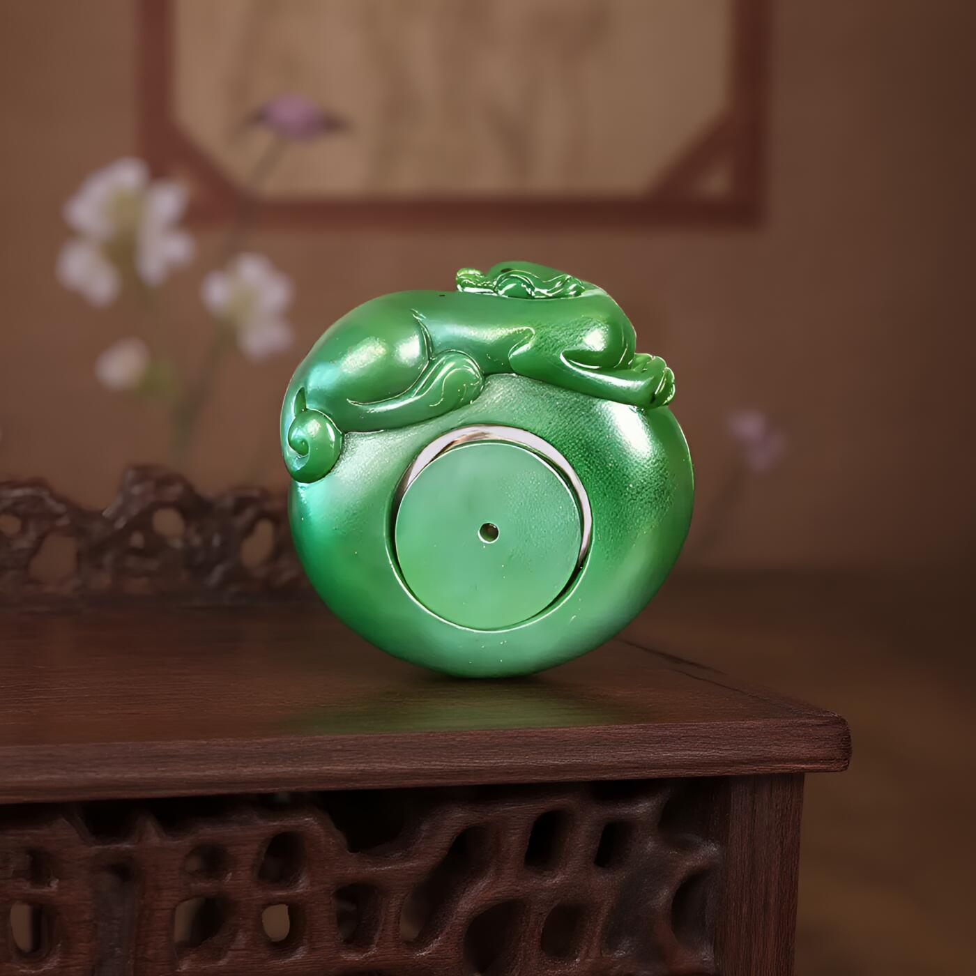 碧月说宝 君子怀瑾·当代和田玉清风专场（七） 碧玉瑞兽扳指