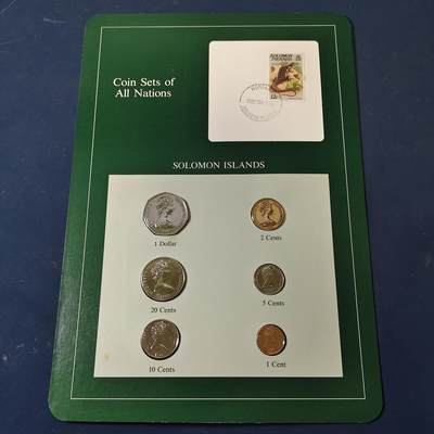 【全场包邮】纯粹捡漏拍517场 - 【富兰克林·世界各国硬币系列邮币卡】所罗门群岛