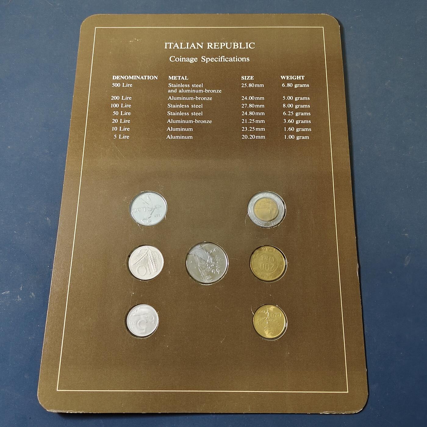 【全场包邮】纯粹捡漏拍517场 【富兰克林·世界各国硬币系列邮币卡】意大利共和国