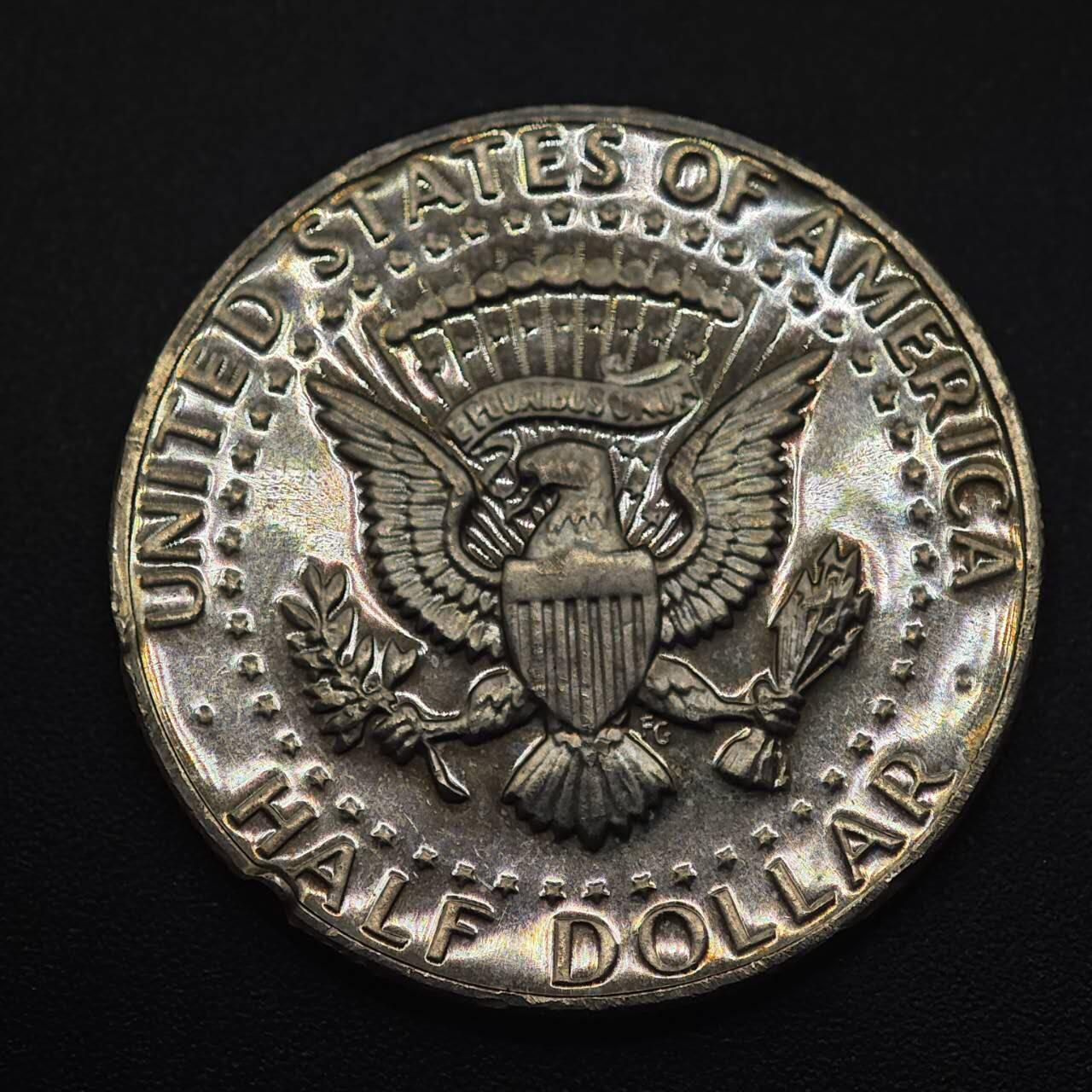 【淘币小摊】实时拍第八百八十七拍   散币场    每周一统一发货 美国1972年肯尼迪半美元精制镍币