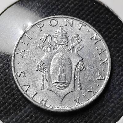 KK钱币收藏小铺  第415期 2月预留时间 周末发货 1957梵蒂冈2里拉 