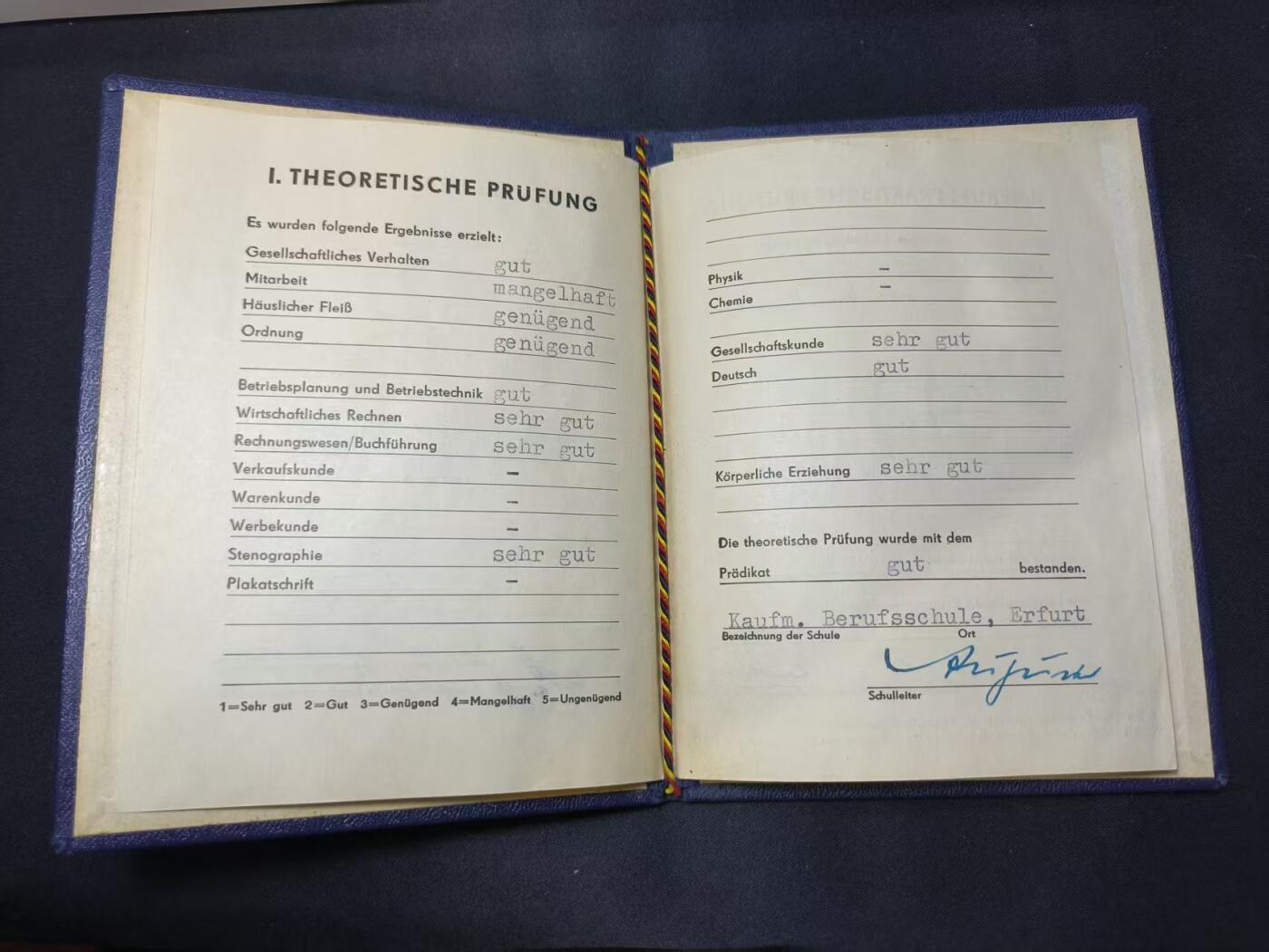 云宸嘉赏-勋臻佳藏四月精品甄选场次（低佣 一元一手） 民主德国 早期五十年代专业人员技术证书  授予吉塞拉・施里克爾 女士（工商管理专业）