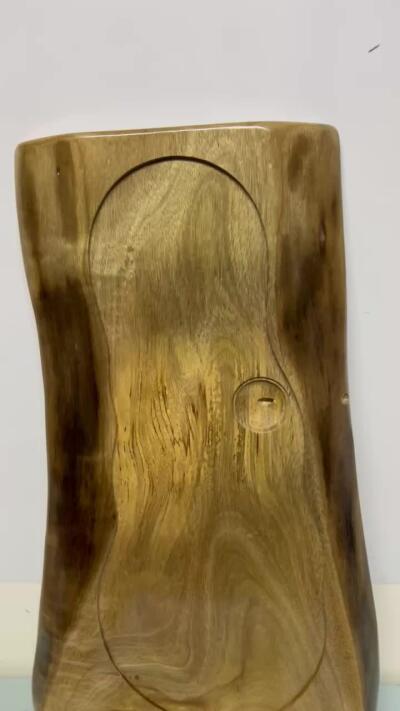 零元拍：NO5-5金丝楠茶盘 金光闪闪。尺寸约：29/22.5/3CM。