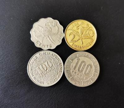零零发外国硬币拍卖 无佣金 - 非洲一组斯威士兰和非洲法郎