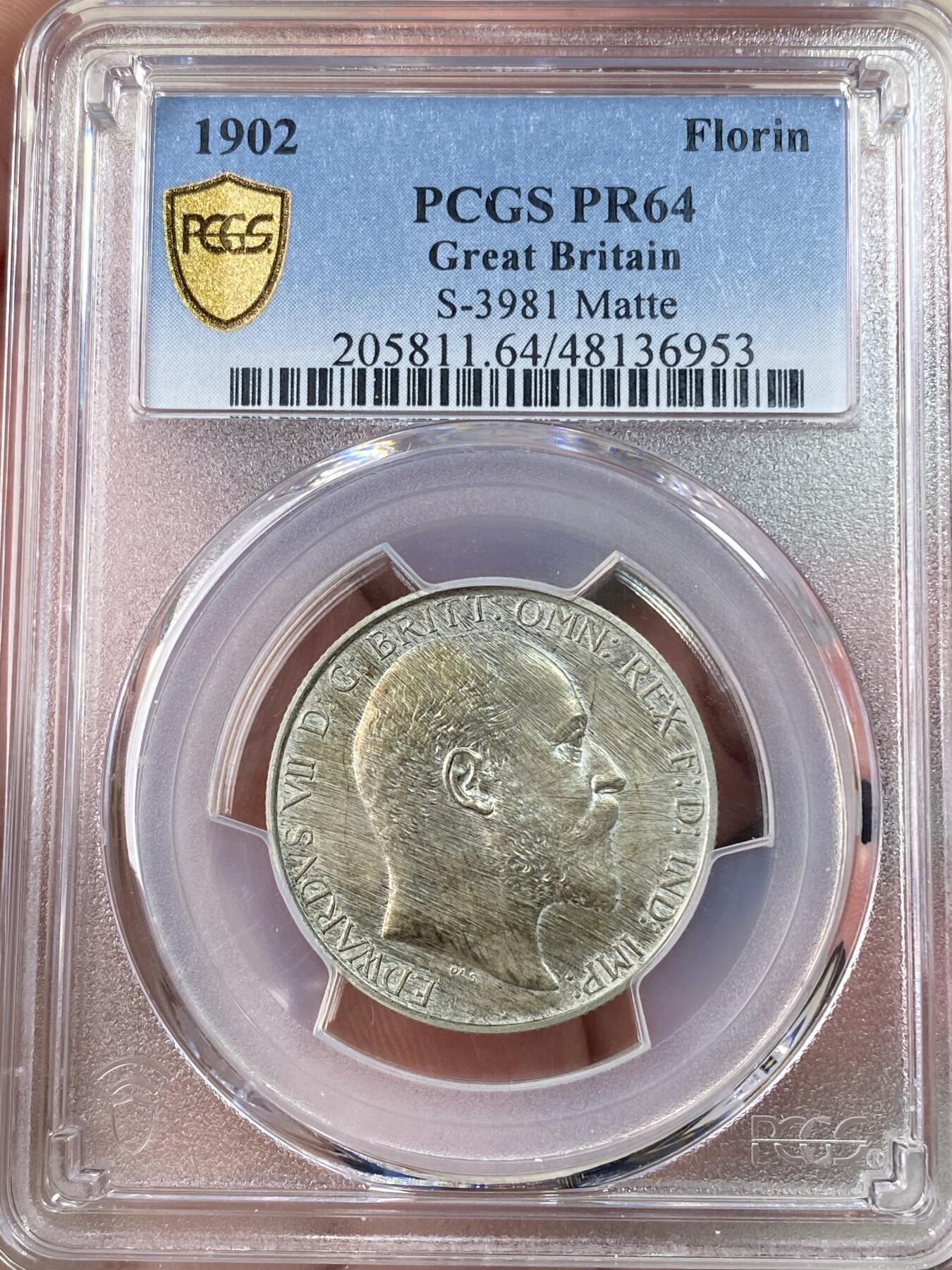 万国钱币拍卖第064期 PCGS PR63~64 1902年英国爱德华七世精制9枚套币 全套PCGS评级高分品相无忧 主币克朗64尤为难得 原味天鹅绒彩 越来越少的爱七银币套资源  一步到位的收藏级品质