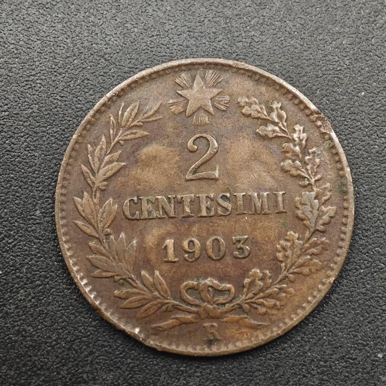 【淘币小摊】实时拍第八百八十七拍   散币场    每周一统一发货 意大利1903年2分铜币