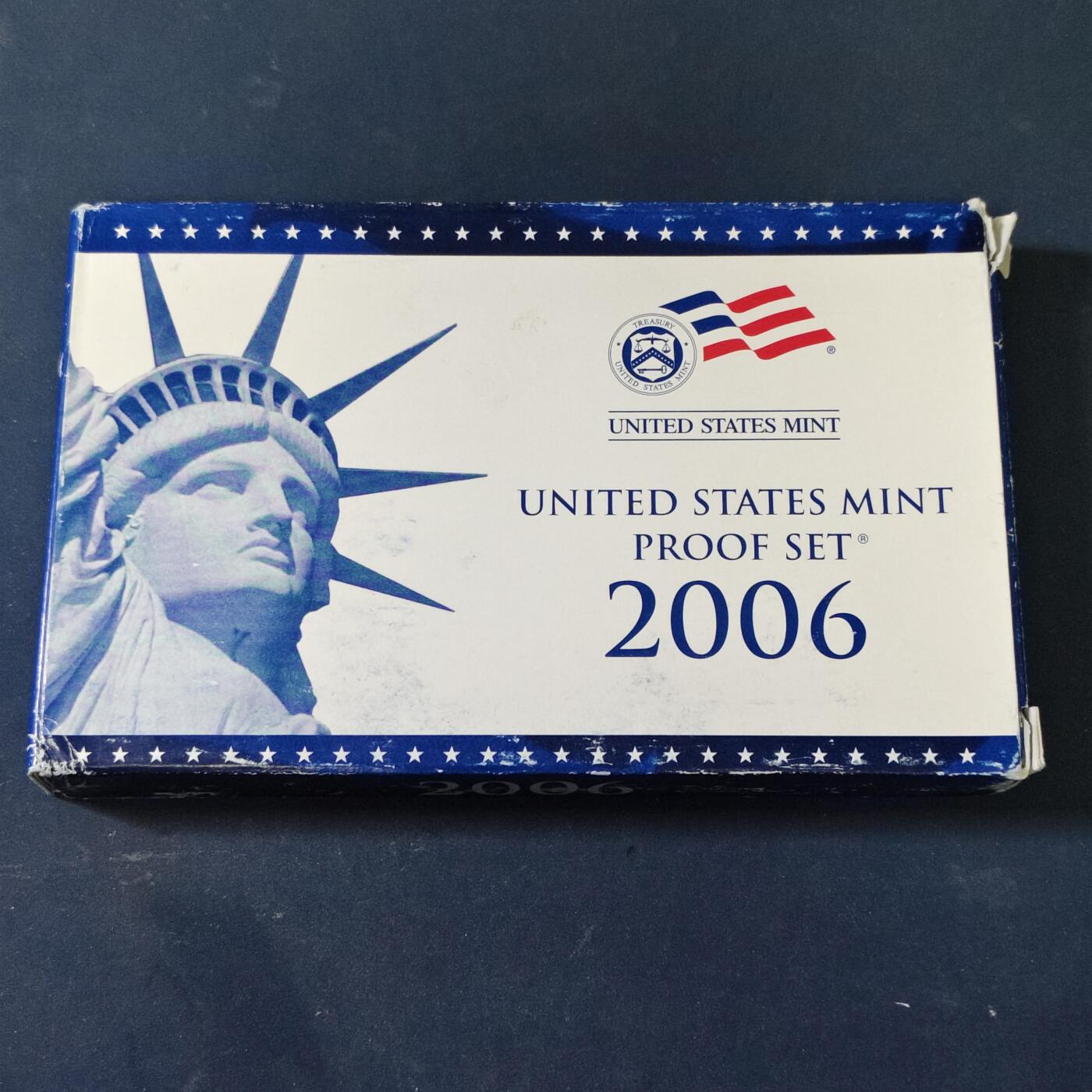 【全场包邮】纯粹捡漏拍517场 美国2006年官方封装精制套币（流通币一盒+州币一盒）-盒证全