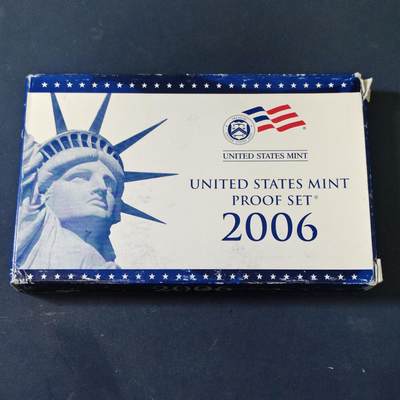 【全场包邮】纯粹捡漏拍517场 - 美国2006年官方封装精制套币（流通币一盒+州币一盒）-盒证全