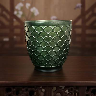 碧月说宝 君子怀瑾·当代和田玉清风专场（七） - 青玉薄胎生生不息杯子