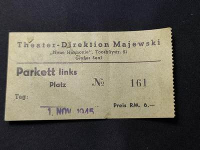 云宸嘉赏-勋臻佳藏四月精品甄选场次（低佣 一元一手） - 德意志第三帝国弗伦斯堡（Flensburg）剧院门票