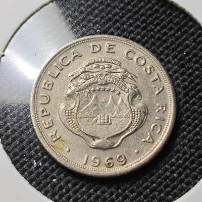 KK钱币收藏小铺  第417期 2月预留时间 周末发货 1969哥斯达黎加10分