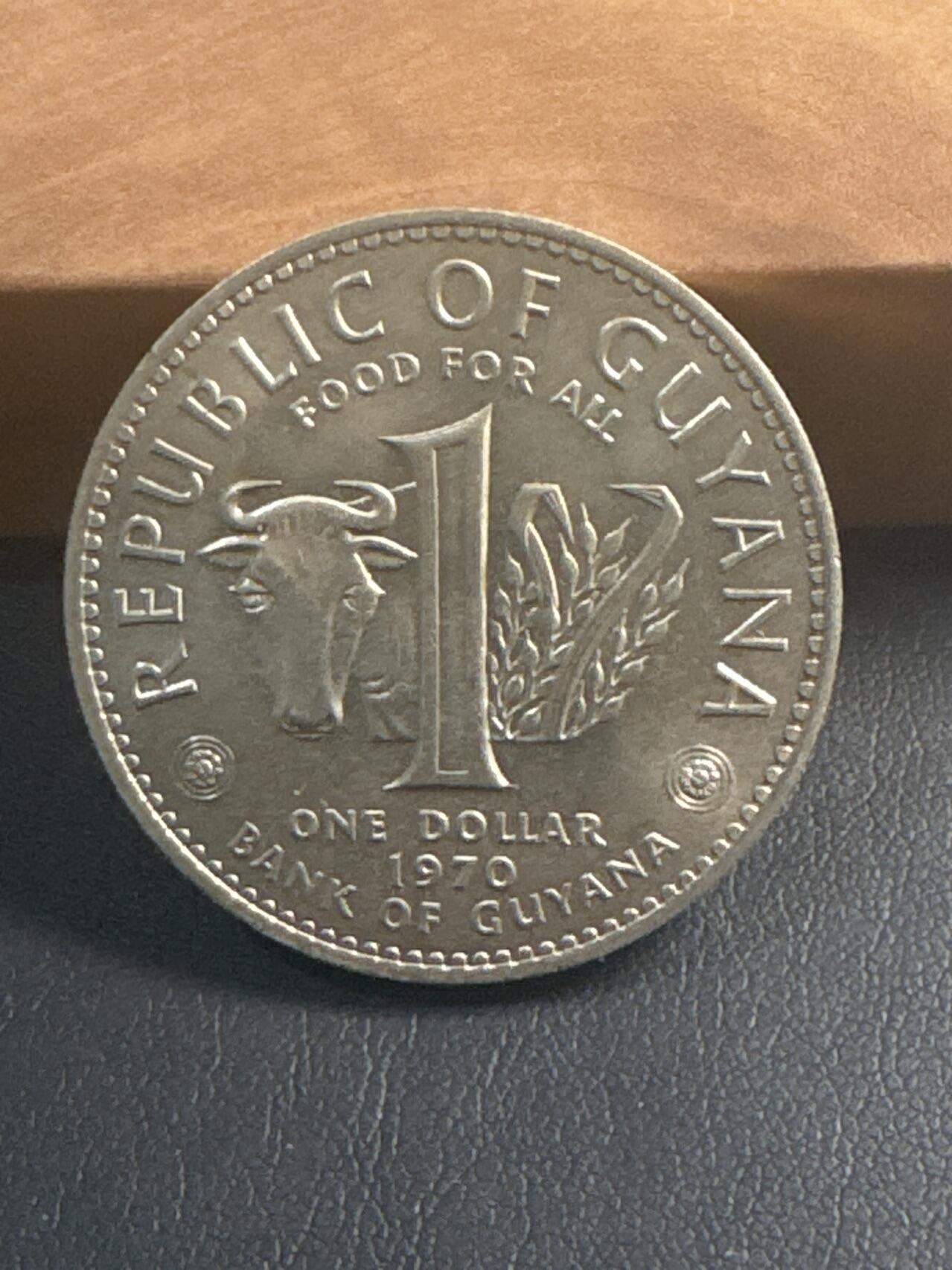 ❤️【币观天下】❤️ 第347期钱币拍卖场- 2026.4.3周五晚上6点半场 长期征集拍品  圭亚那1979年粮农1元铜镍纪念币