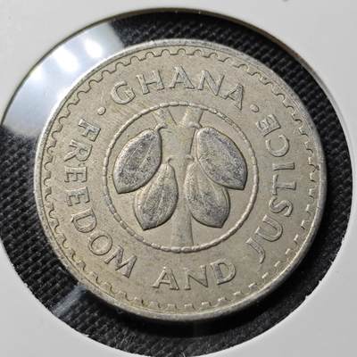 KK钱币收藏小铺  第417期 2月预留时间 周末发货 1967加纳20比塞瓦