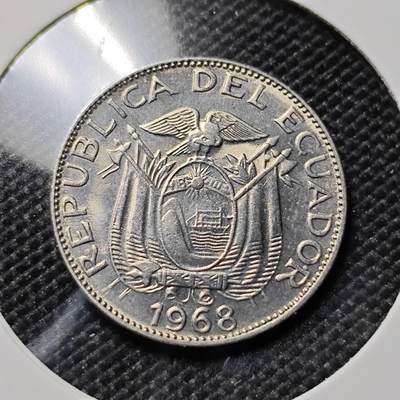 KK钱币收藏小铺  第417期 2月预留时间 周末发货 1968厄瓜多尔10分