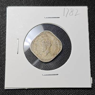 KK钱币收藏小铺  第417期 2月预留时间 周末发货 1946英属印度1/2安娜