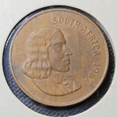 KK钱币收藏小铺  第417期 2月预留时间 周末发货 1967南非2分 