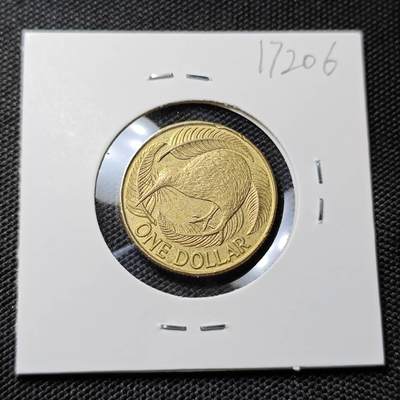 KK钱币收藏小铺  第417期 2月预留时间 周末发货 1990新西兰1元 