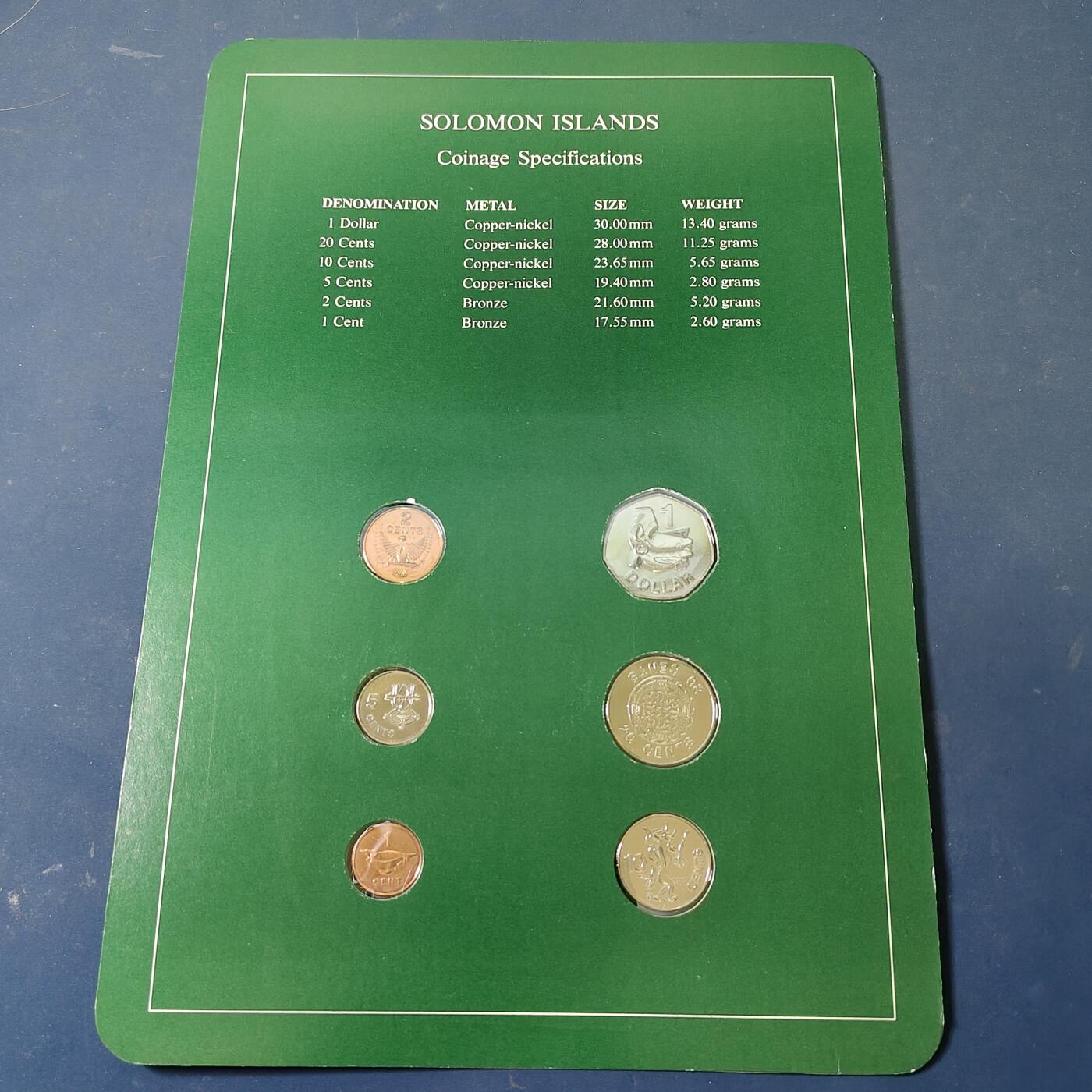 【全场包邮】纯粹捡漏拍517场 【富兰克林·世界各国硬币系列邮币卡】所罗门群岛