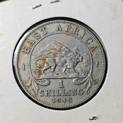 KK钱币收藏小铺  第417期 2月预留时间 周末发货 1948英属东非1先令 
