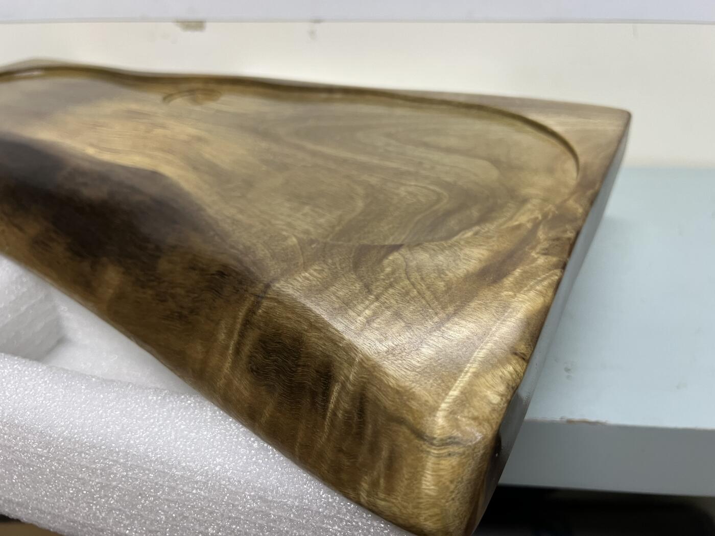 零元拍：NO5-5金丝楠茶盘 金光闪闪。尺寸约：29/22.5/3CM。