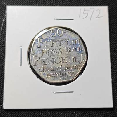 KK钱币收藏小铺  第415期 2月预留时间 周末发货 2005英国50分 纪念币