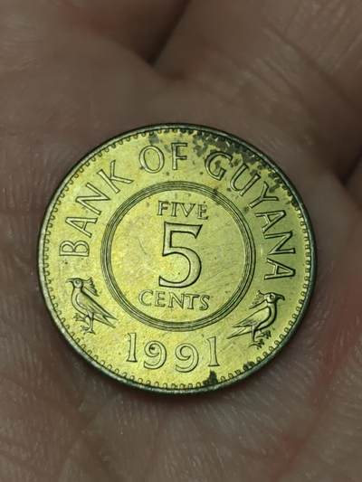 2026年第三十九场(总第二百零八场）外国好品散币场(免佣金) - 圭亚那🇬🇾1991年5分(独立后第一套)