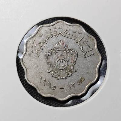 KK钱币收藏小铺  第417期 2月预留时间 周末发货 利比亚50米利姆 