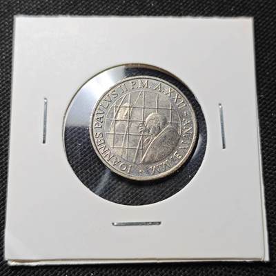 KK钱币收藏小铺  第415期 2月预留时间 周末发货 梵蒂冈100里拉  少见