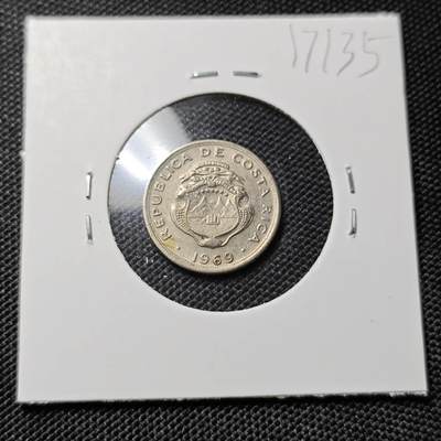 KK钱币收藏小铺  第417期 2月预留时间 周末发货 1969哥斯达黎加10分