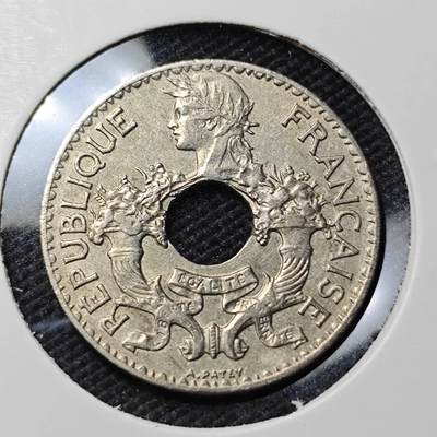 KK钱币收藏小铺  第415期 2月预留时间 周末发货 1938法属印度支那5分