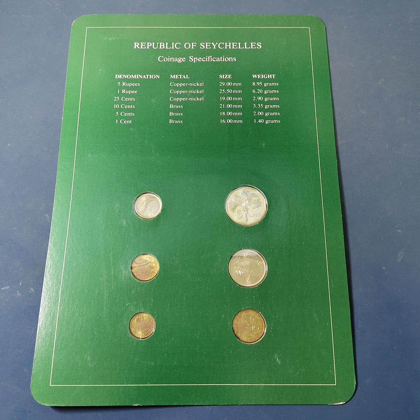 【全场包邮】纯粹捡漏拍517场 【富兰克林·世界各国硬币系列邮币卡】塞舌尔共和国