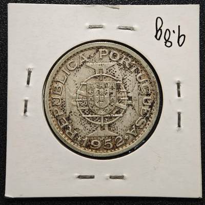 【德藏】世界币章拍卖第170期（拍品征集中~欢迎藏友联系） 老藏家集藏系列之- 1952年 葡属莫桑比克20埃斯库多银币 720银 直径约：30mm；重约：10g 入册20余年·附有当年购入价