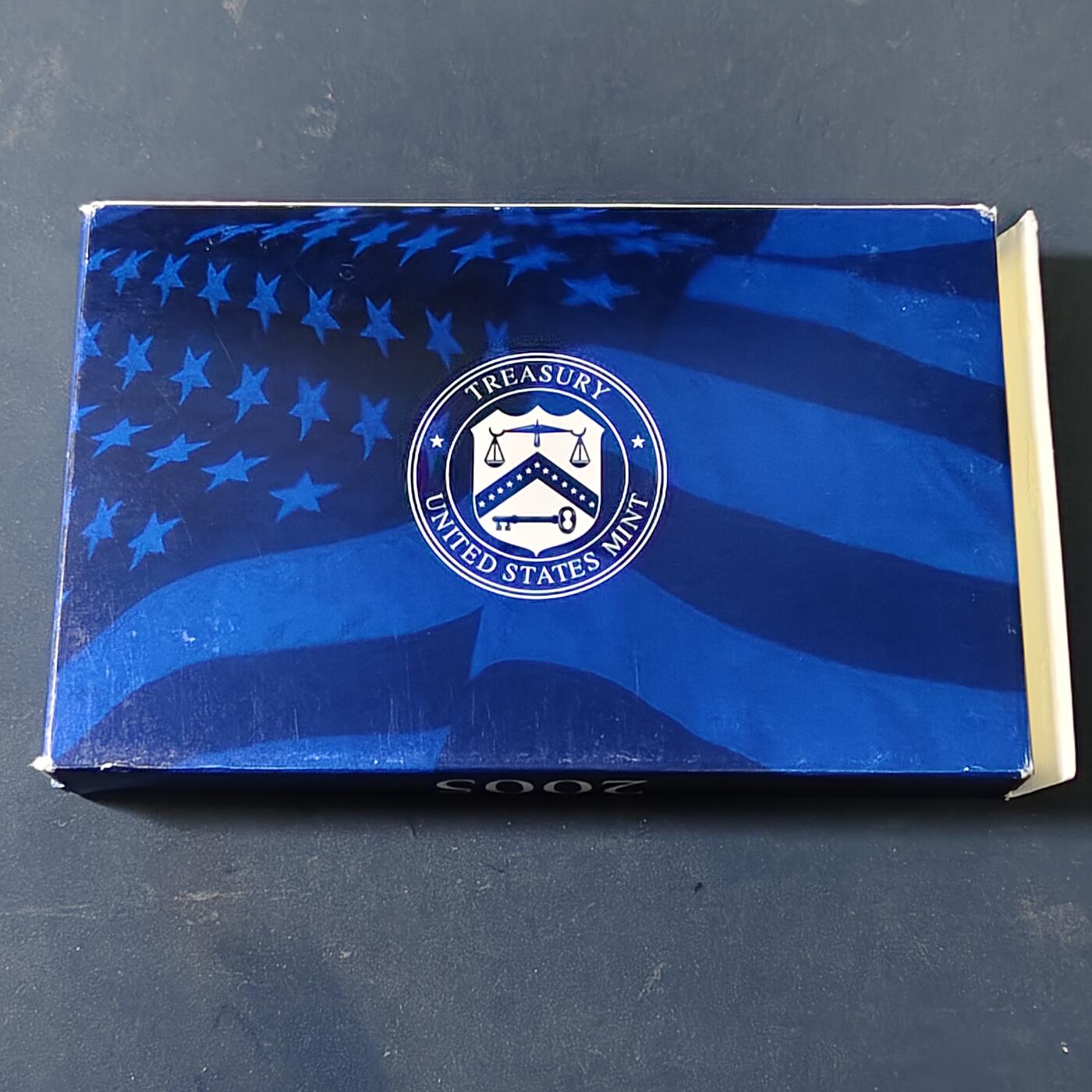 【全场包邮】纯粹捡漏拍517场 美国2005年官方封装精制套币（流通币一盒+州币一盒）-盒证全