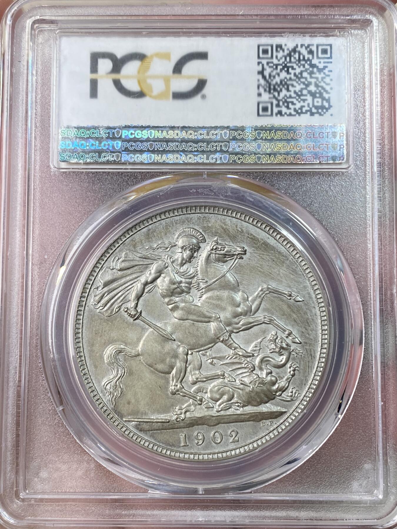 万国钱币拍卖第064期 PCGS PR63~64 1902年英国爱德华七世精制9枚套币 全套PCGS评级高分品相无忧 主币克朗64尤为难得 原味天鹅绒彩 越来越少的爱七银币套资源  一步到位的收藏级品质