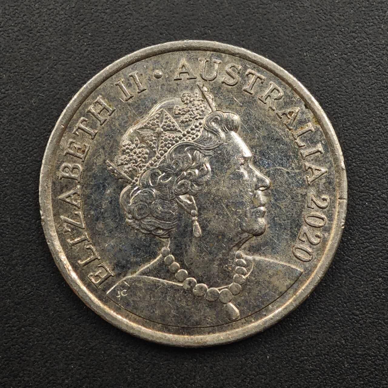 【淘币小摊】实时拍第八百八十七拍   散币场    每周一统一发货 澳大利亚2020年伊丽莎白二世10分镍币