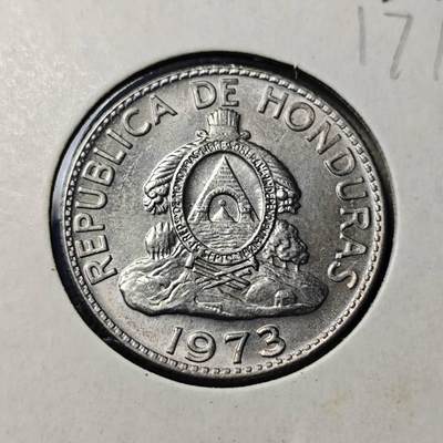 KK钱币收藏小铺  第417期 2月预留时间 周末发货 1973洪都拉斯50分 纪念币