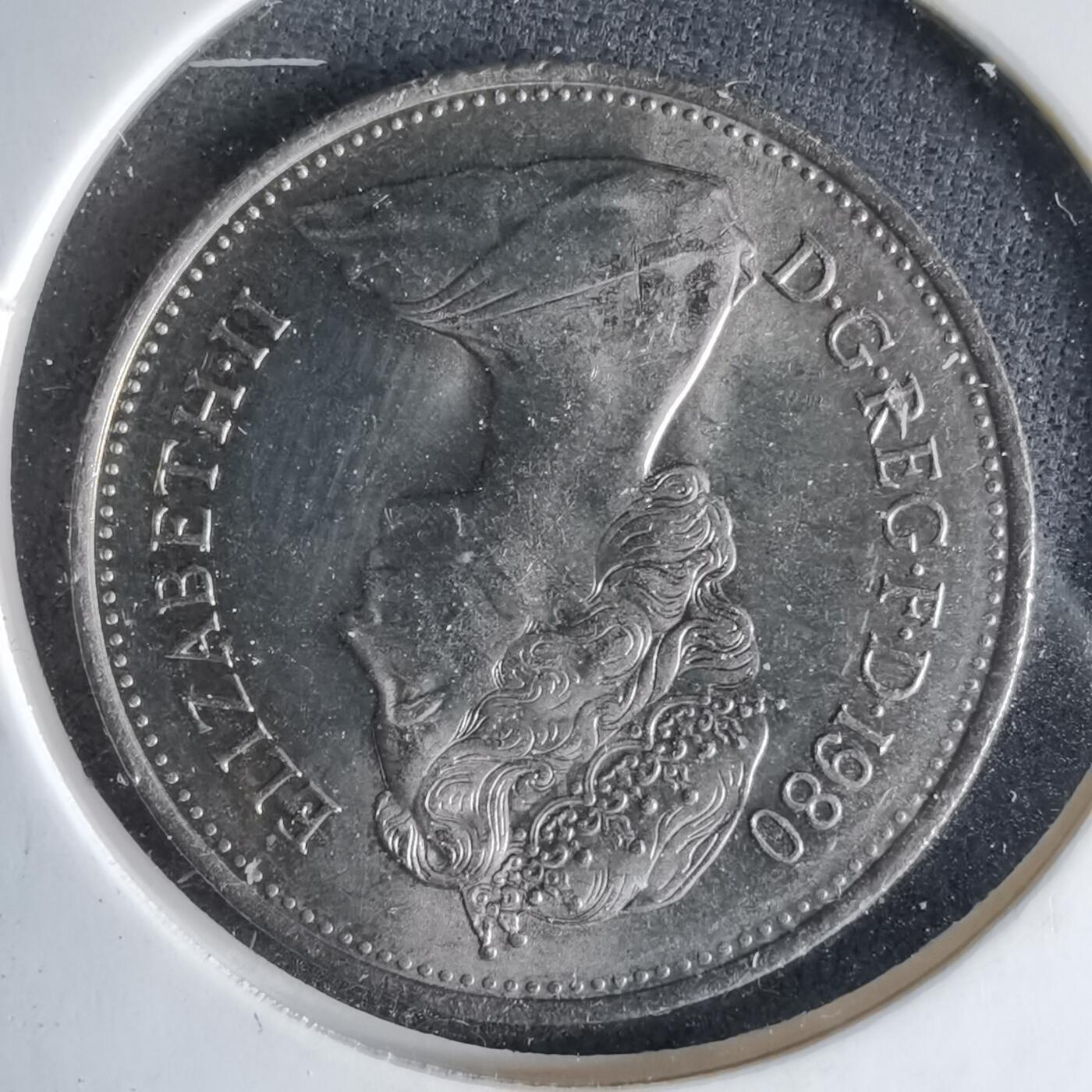 沼泽如烟--第1041场 英国1980年5便士