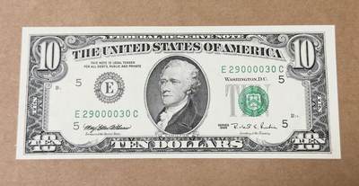 【礼羽收藏】🌏世界钱币拍卖第131期 - 95年小头版10美元狮子身无4.7全新UNC品相