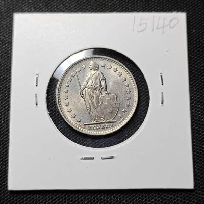 KK钱币收藏小铺  第415期 2月预留时间 周末发货 1970瑞士1法郎 