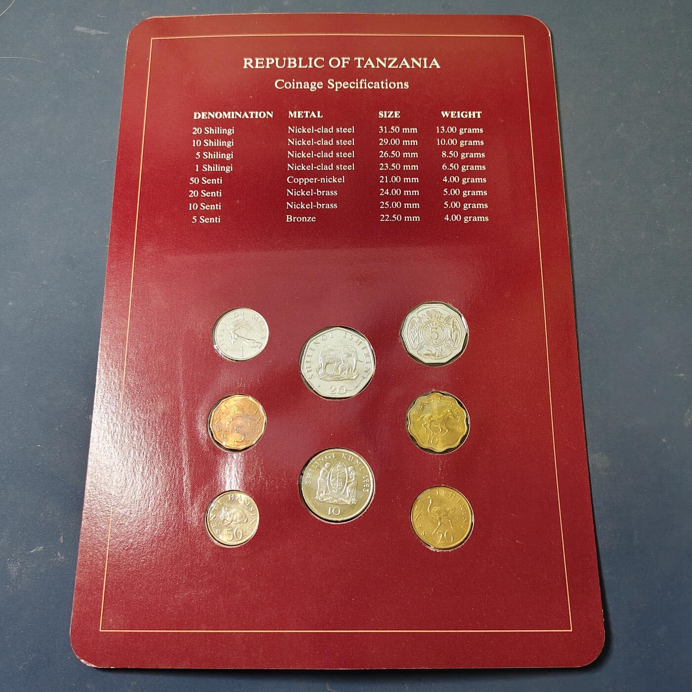 【全场包邮】纯粹捡漏拍517场 【富兰克林·世界各国硬币系列邮币卡】坦桑尼亚共和国