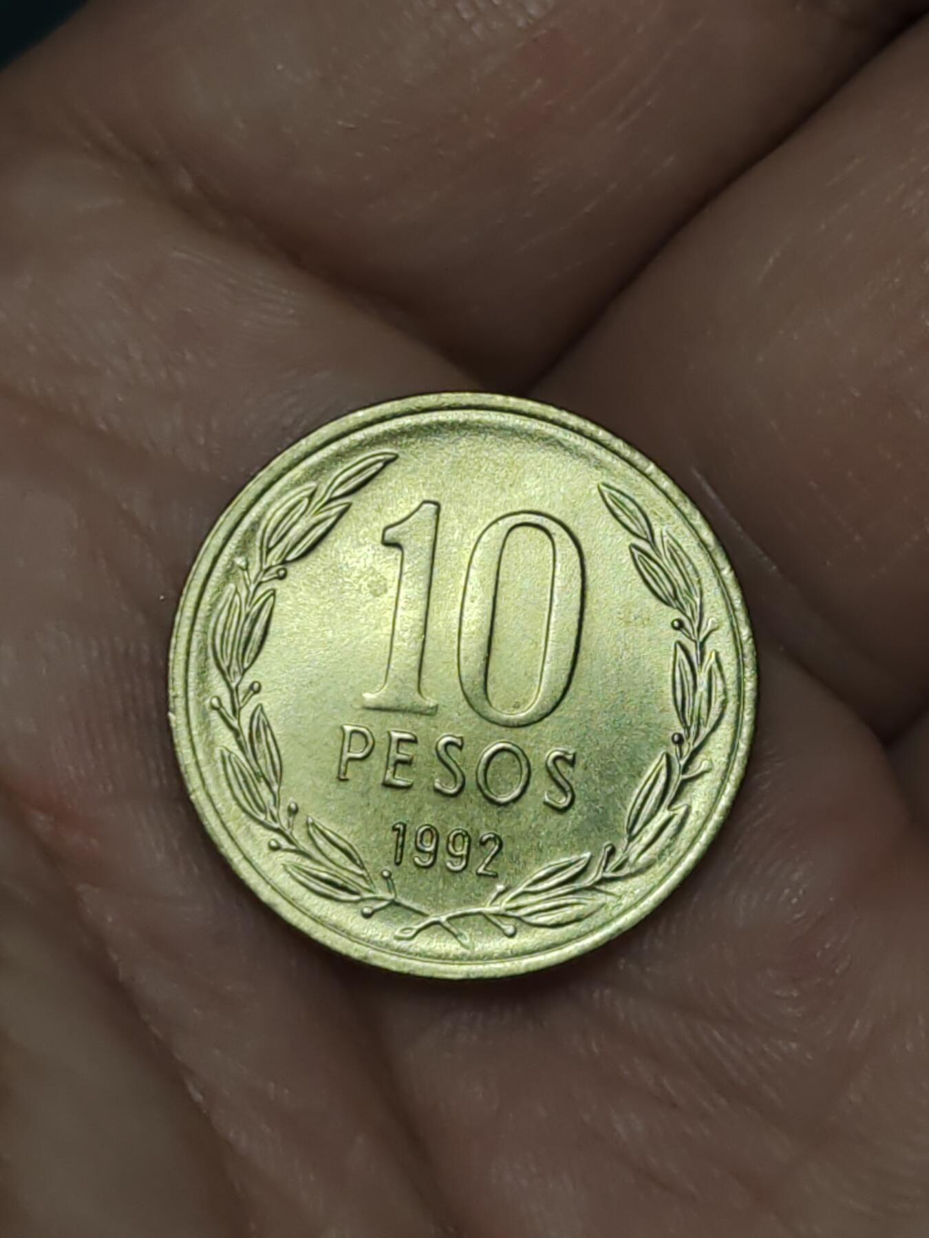 2026年第三十九场(总第二百零八场）外国好品散币场(免佣金) 智利🇨🇱1992年10比索(1981–至今第五版)