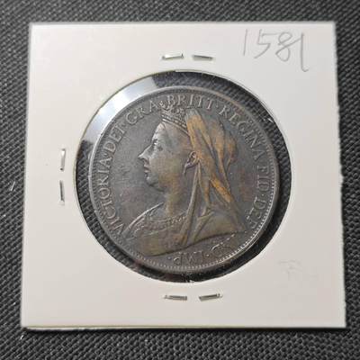 KK钱币收藏小铺  第415期 2月预留时间 周末发货 1900英国1便士 