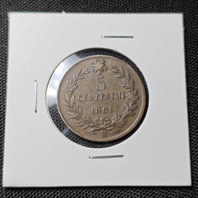 KK钱币收藏小铺  第417期 2月预留时间 周末发货 1861意大利5分 