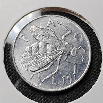 KK钱币收藏小铺  第417期 2月预留时间 周末发货 1974圣马力诺10里拉 