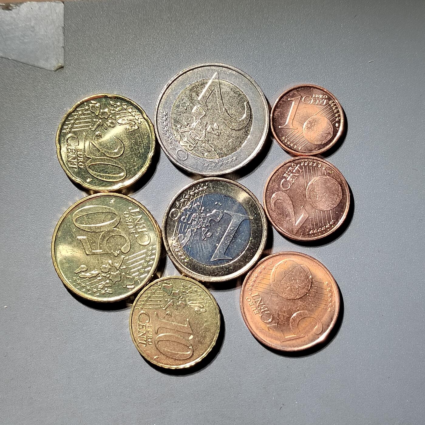 PCAI钱币  2-795  钱币小专场 欧元一套 原册拆出有氧化