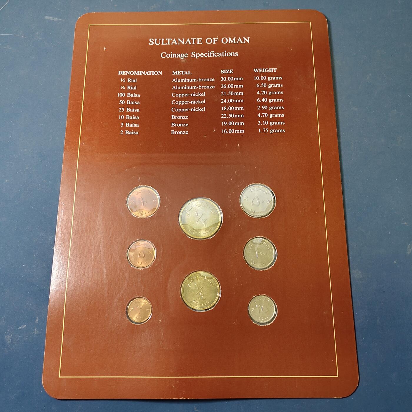 【全场包邮】纯粹捡漏拍517场 【富兰克林·世界各国硬币系列邮币卡】阿曼苏丹国