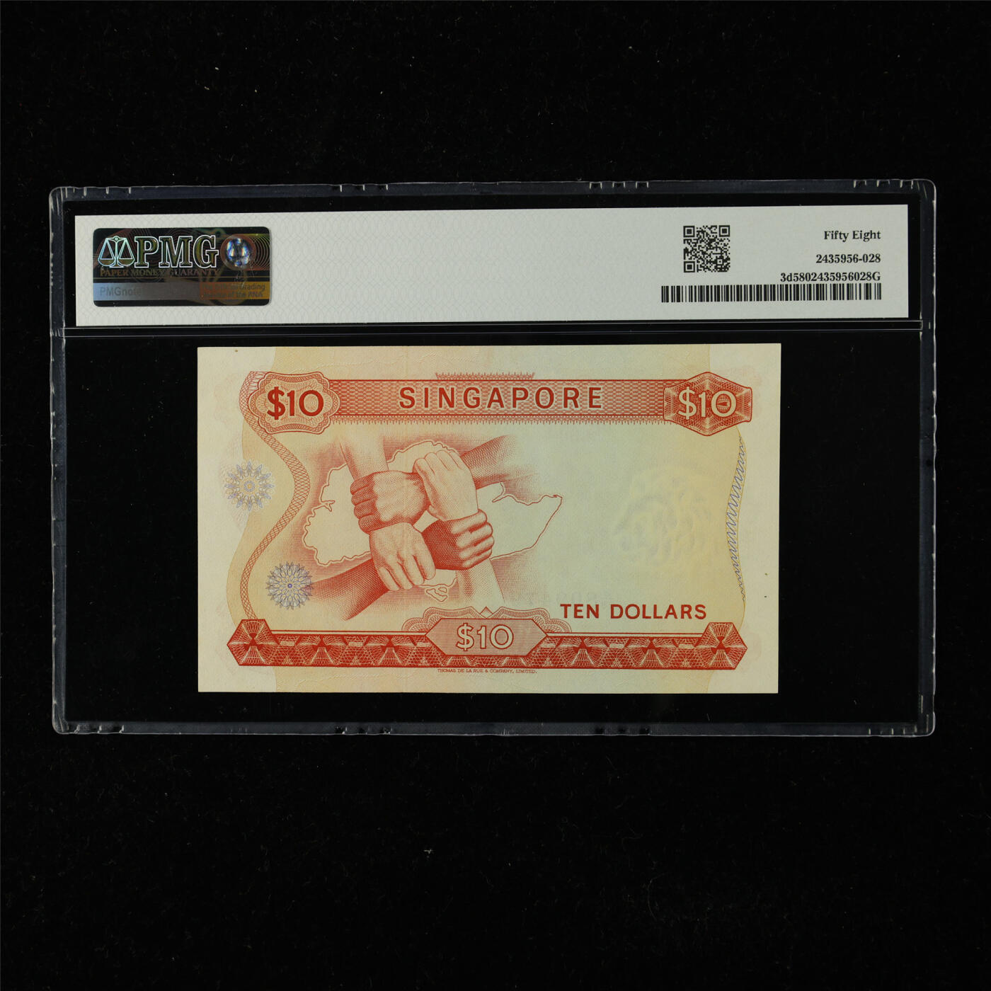 【亘邦集藏】第225期拍卖 1973年 新加坡10元 PMG 58 B/28 809479