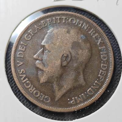 KK钱币收藏小铺  第415期 2月预留时间 周末发货 1917英国1便士 